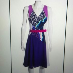 PETER PILOTTO - pretty multi colour belted dress